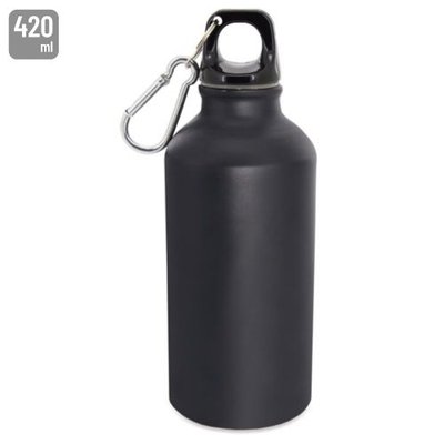 Bidón aluminio con mosquetón de 420ml