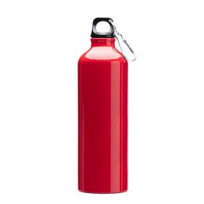 Bidón de aluminio con mosquetón Rojo Talla Única Adulto