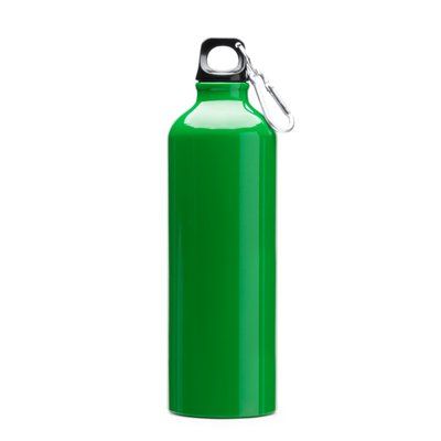 Bidón de aluminio con mosquetón Verde Helecho Talla Única Adulto