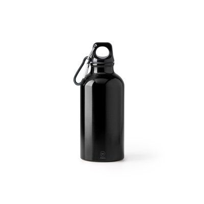 Bidón aluminio pared simple de 400 ml Negro TALLA ÚNICA ADULTO