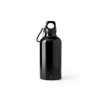 Bidón aluminio pared simple de 400 ml Negro
