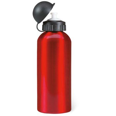 Bidón de aluminio personalizable con dosificador (600 ml) Rojo