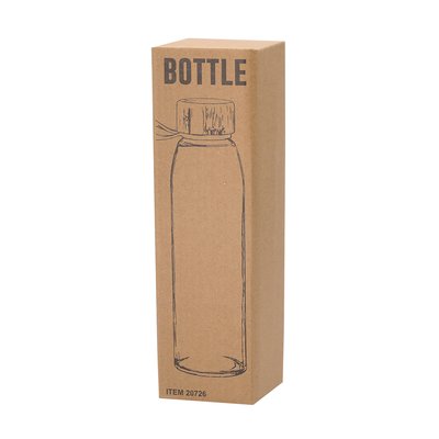 Bidón de cristal 500 ml con tapón de bambú