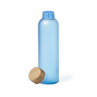 Bidón de Cristal 500 ml Tapón rosca de Bambú