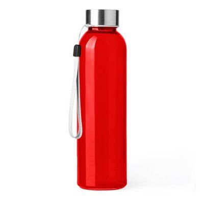 Bidón de cristal 500ml con cinta para transportar Rojo Talla Única Adulto