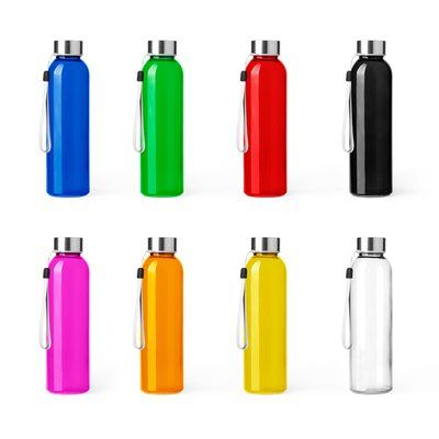 Bidón de cristal 500ml con cinta para transportar
