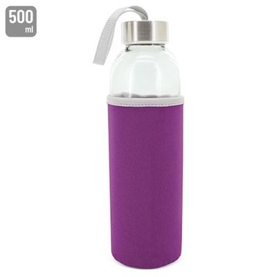 Bidón Cristal 500ml con Funda Neopreno