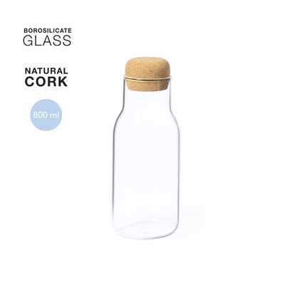 Bidón Cristal 800ml Tapón Corcho
