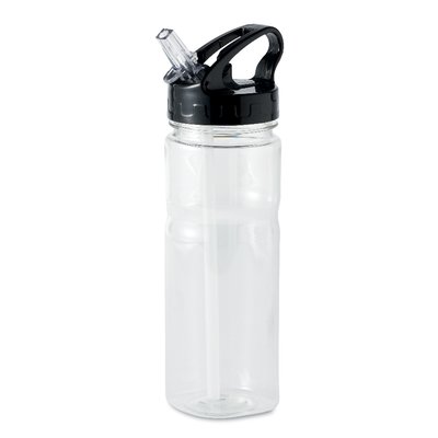 Bidón de plástico sin BPA personalizado con pajita (500 ml)