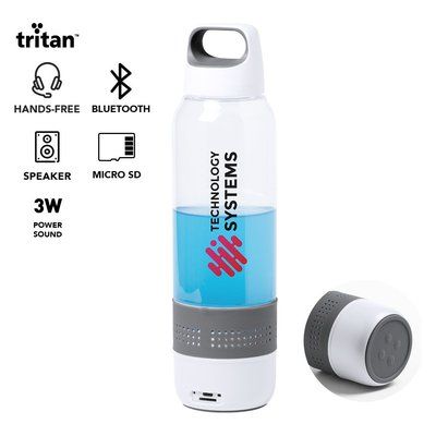 Bidón personalizado de tritán sin BPA con altavoz bluetooth (480 ml)