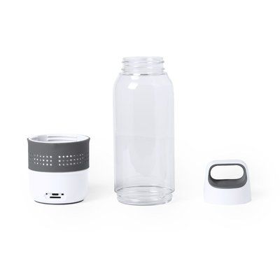 Bidón personalizado de tritán sin BPA con altavoz bluetooth (480 ml)