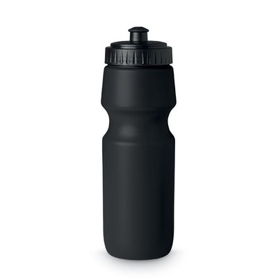 Bidón personalizado sólido de plástico sin BPA (700 ml) Negro
