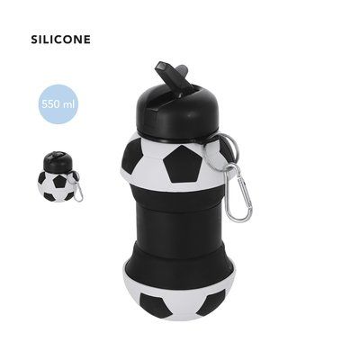Bidón plegable 550ml con diseño balón de futbol
