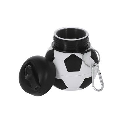 Bidón plegable 550ml con diseño balón de futbol