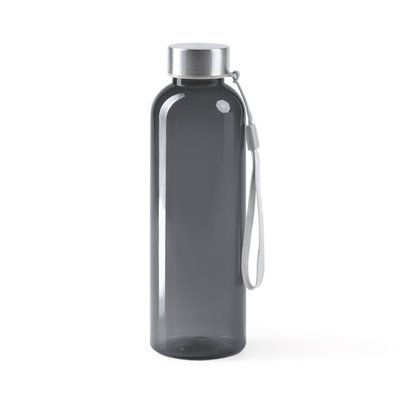 Bidón RPET 600 ml con cuerpo translúcido Negro