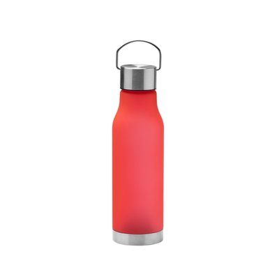 Bidón de RPET translúcido 600ml Rojo