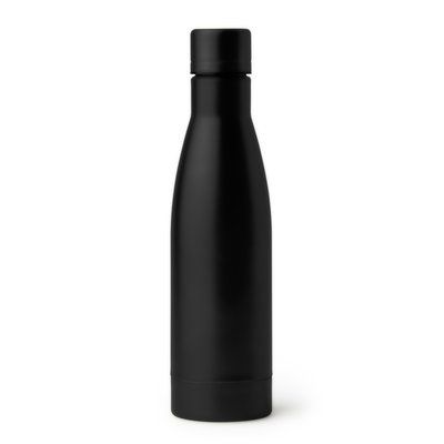 Bidón térmico 500 ml de acero inoxidable Negro