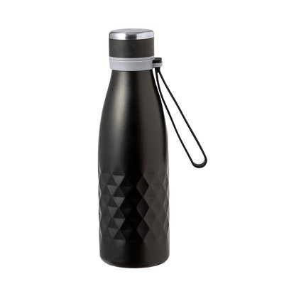 Bidón Térmico 550ml Asa Silicona Neg