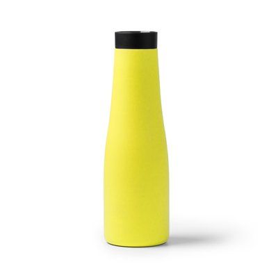 Bidón térmico de 600 ml y tapón pulsador Amarillo