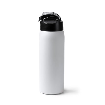 Bidón térmico de acero con botón de apertura 930ml Blanco