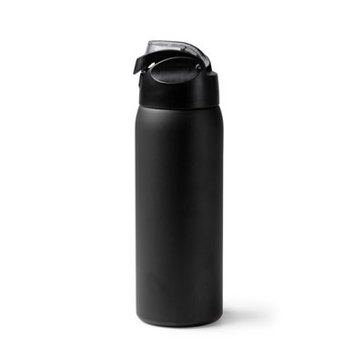 Bidón térmico de acero con botón de apertura 930ml Negro