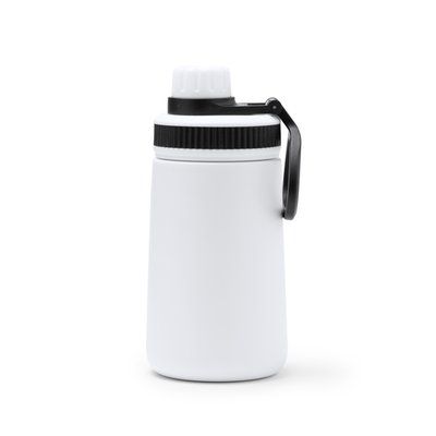 Bidón termo de acero inox 350 ml con pajita Blanco