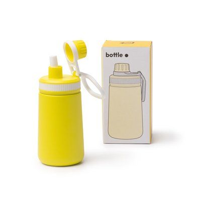 Bidón termo de acero inox 350 ml con pajita