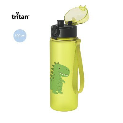 Bidón de Tritan 500ml con animales y tapa de resorte