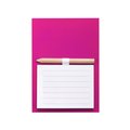 Bloc de notas magnético personalizable con lápiz 9,9 x 14 cm Fucsi