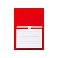Bloc de notas magnético personalizable con lápiz 9,9 x 14 cm Roj
