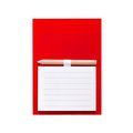 Bloc de notas magnético personalizable con lápiz 9,9 x 14 cm Rojo