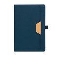 Bloc de notas RPET con bolsillo exterior Mar