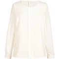Blusa con Botón y cremallera dorada Cream 8 UK