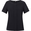 Blusa manga corta con cremallera dorada Black 18 UK