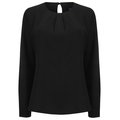 Blusa manga larga poliéster Black XXL