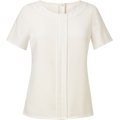 Blusa con pliegues y cremallera dorada Cream 14 Uk