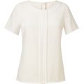 Blusa con pliegues y cremallera dorada White 10 Uk
