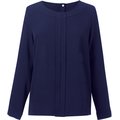 Blusa de seda Cuidado fácil Navy 8 UK