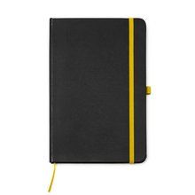 Bloc de notas A5 tapa rígida y detalles a color Amarillo Talla Única Adulto