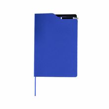 Bloc de notas A5 con bolígrafo y marcapáginas Azul