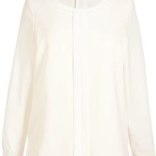 Blusa con Botón y cremallera dorada Cream 8 Uk