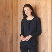 Blusa manga larga poliéster Black Xs
