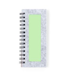 Bloc de notas de fieltro RPET | En la portada | 25 x 100