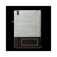 Bloc A5 tapa dura en fibra de paja y lona de algodón | Parte inferior trasera | 90 x 35