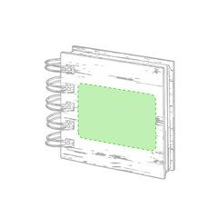 Bloc de Bambú pequeño con Notas Adhesivas   | Cara delantera | 40 x 50