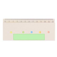 Bloc notas adhesivas con regla reciclado | Area 1 | 80 x 10