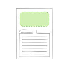 Bloc de notas magnético personalizable con lápiz 9,9 x 14 cm | Parte superior | 80 x 40