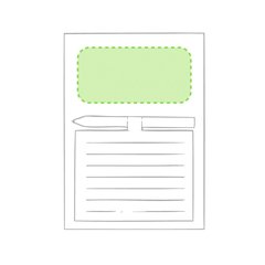 Bloc de notas magnético personalizable con lápiz 9,9 x 14 cm | Parte superior | 80 x 40