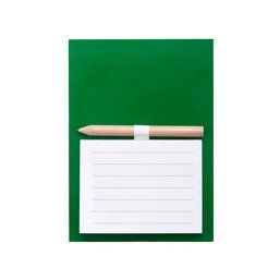 Bloc de notas personalizado con imán y lápiz 9,9 x 14 cm Verde