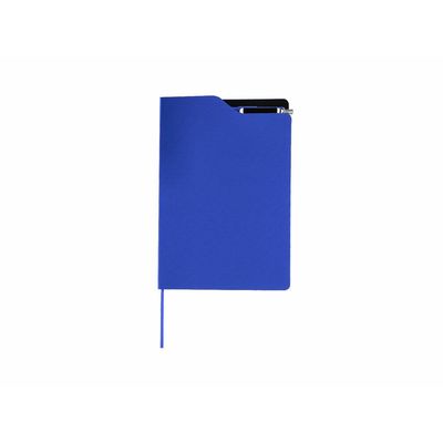 Bloc de notas A5 con bolígrafo y marcapáginas Azul